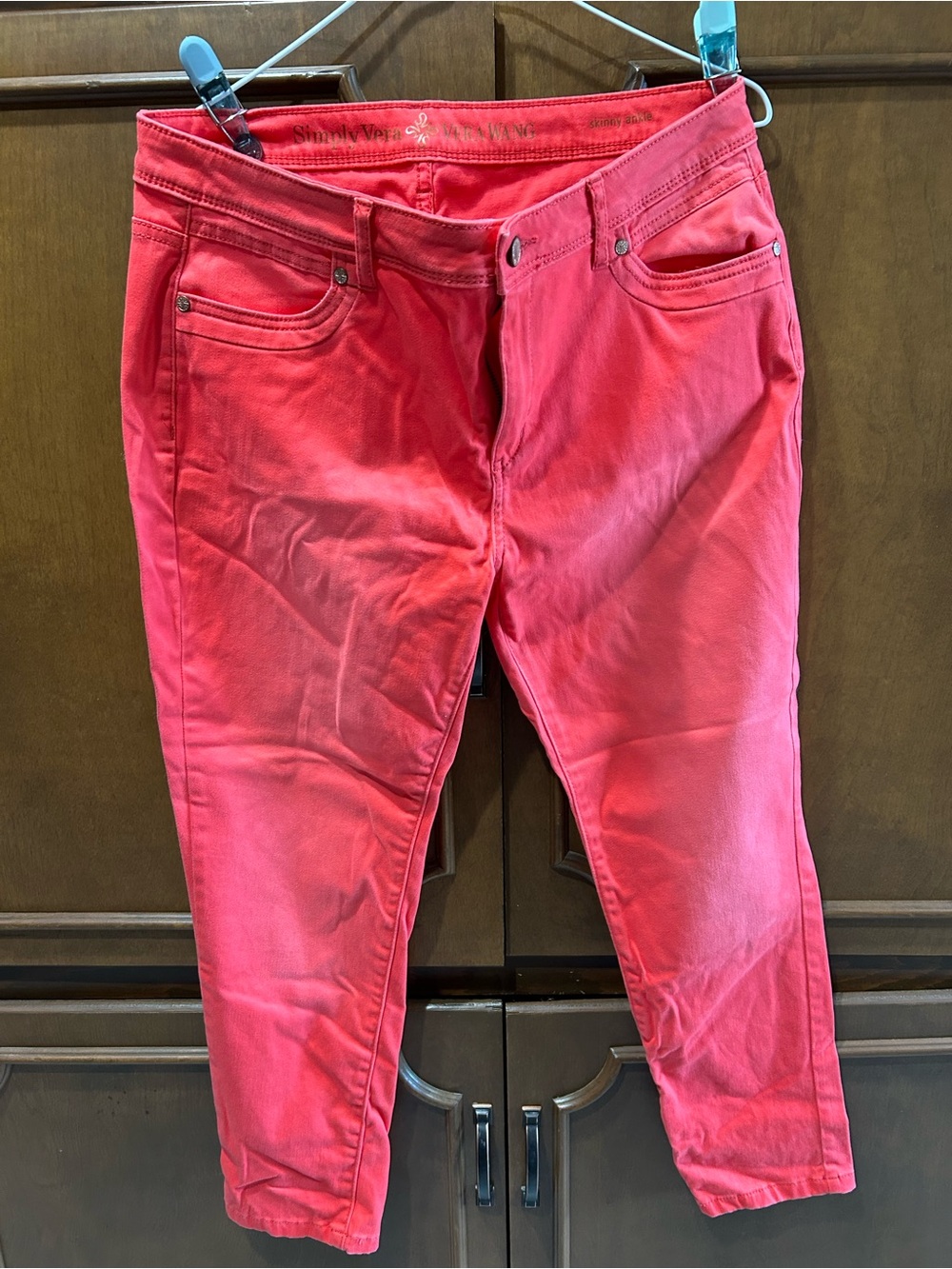 Simply Vera Vera Wang Bright Red Skinny Jeans